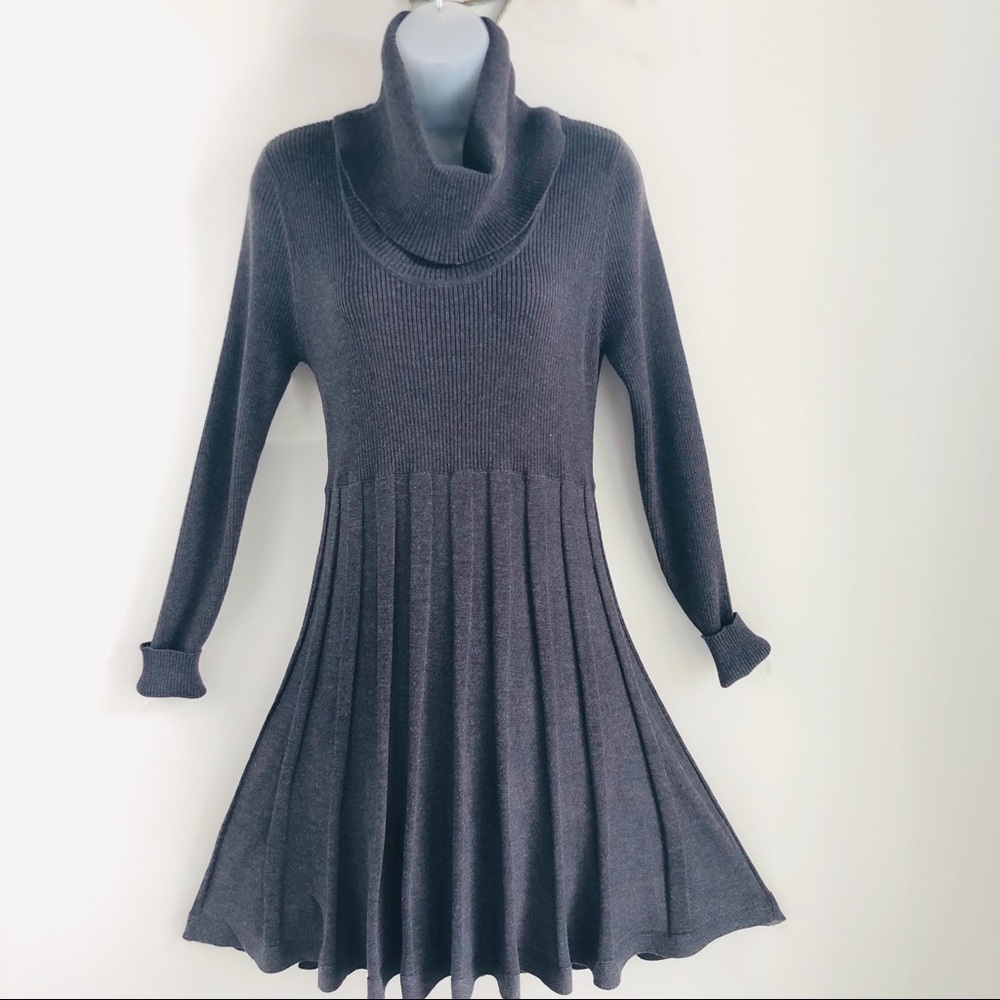Calvin Klein Dark Grey Sweater Dress Large